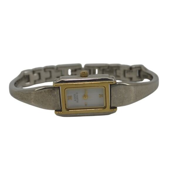 Vtg Anne Klein II White Face Silver Grandmacore Watch Analog - Picture 1 of 12